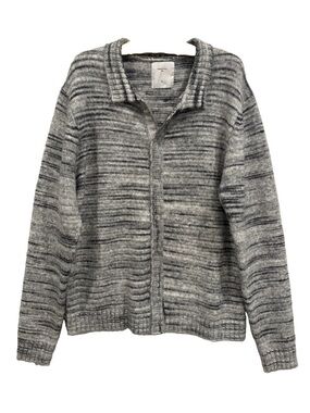 Percival Pablo Gray Mega Marled Cardigan Sweater Sz XL